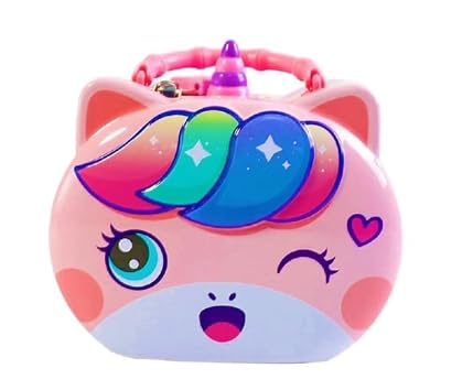 Best Buy Piggy Bank for Kids – Unicorn Themed Money Saving Tin Coin Bank with Lock and Key – Birthday Return for Boys & Girls, Money Bank, Coin Box for Kid