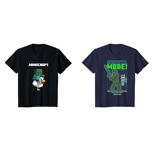 Minecraft Short Sleeve Crew Neck T-Shirts for Boys Girls Toddlers, Multipacks