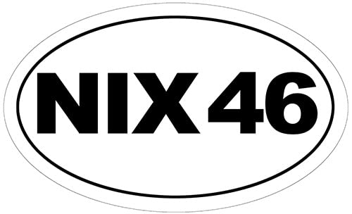 AV White NIX 46 Sticker, Impeach Joe Biden Decal, Kick Biden Out Vinyl for Cars, Trucks, Coolers, Laptops, and More (3 x 5 inch)