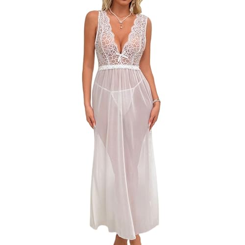 Robe lingerie légère avec décolleté en V et finitions haute couture