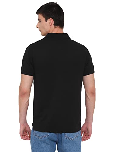 Image of Deniklo Men's Polyester Half Sleeve Regular Fit Solid Polo T-Shirt