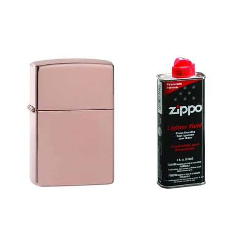 Combo of Zippo Classic High Polish Rose Gold Windproof Pocket Lighter