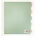 Carolina Pad Noted Premium 5-Subject Subject Notebooks, College Ruled, 150 Sheets, Assorted Colors (17514)