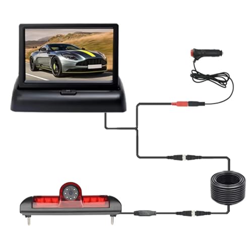 Caméras Recul pour Peugeot pour Boxer 2007-2018 Caméra Recul Grand Angle 170° avec Écran 4,3 Pouces(Foldingdisplaycamera-A)