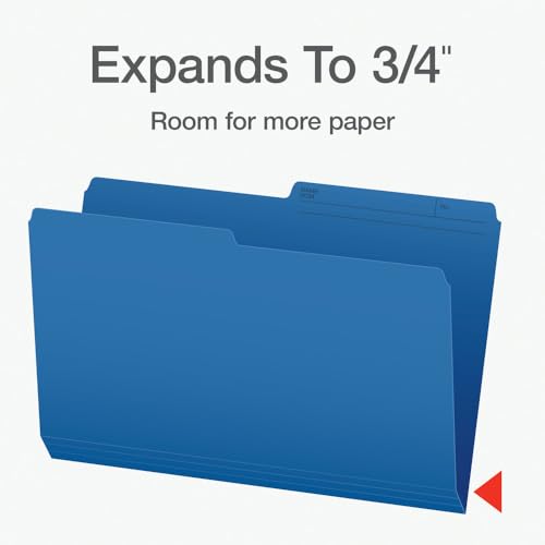 Pendaflex File Folders, 1/2 Cut Tab, Legal Size, Blue, Durable & Tear-Resistant File Organizers, 100/Box for Office, Home & School Filing Systems, Reversible & Eco-Friendly image 8