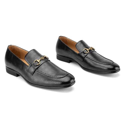 Image of JITAI Men's Lindford Moc Toe Bit Slip-on Penny Loafer Party Shoes
