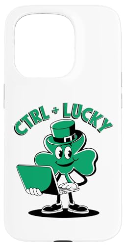 Carcasa para iPhone 15 Pro CTRL + Lucky Programmer Luck of the Irish St. Patrick's Day