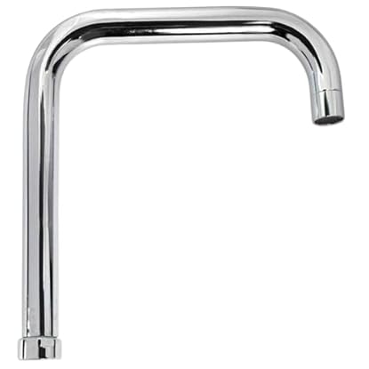 Foto di Canna di Ricambio Rubinetto Cucina Girevole 24cm | Design Squadrato Moderno | Alta e Direzionabile | Compatibile con Lavelli Monoforo | Facile Installazione