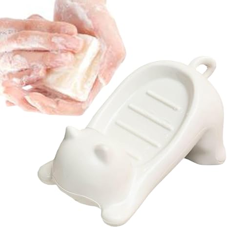 Porte-savon en forme de chat en céramique pour salle de bain - Pour évier de cuisine et salle de bain