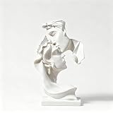Romantic Couple Kiss Statue –Abstract Art Handmade Statues for Girlfriend/Wife, Valentine’s Day & Wedding, Easy Display Home Decor for Living Room