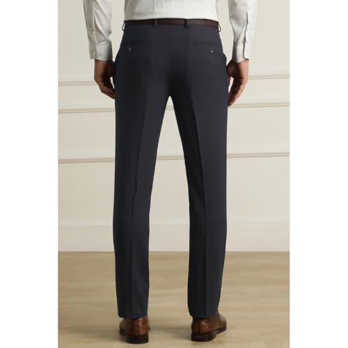 Image of Van Heusen Men Mid Rise Slim Fit Cotton Blend Workwear Trouser