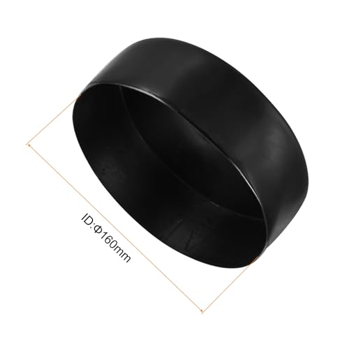 Image of uxcell 4pcs Rubber End Caps 160mm ID Vinyl Round End Cap Cover Screw Thread Protectors Black, 50mm Height