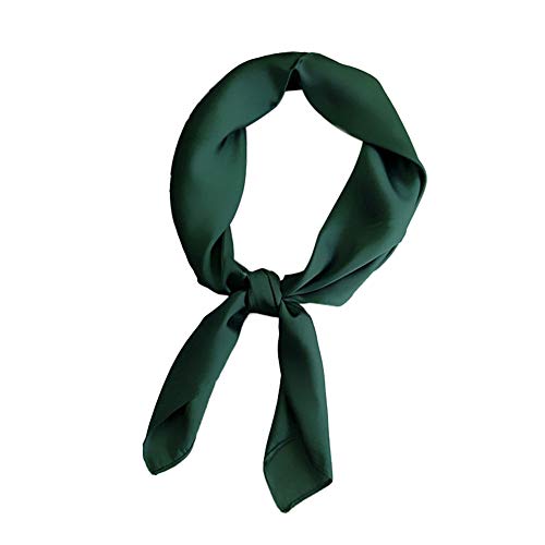 Preisvergleich Produktbild ENticerowts Schal, 70 cm, einfarbig, seidig, quadratisch, Gelb, grün