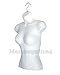 DisplayTown Male and Female Mannequin Torso with Metal Stand Hollow Back Body Stackable Dress Form for Tshirt Display, Countertop, Craft Shows, S-M Size (White, Set of 1)