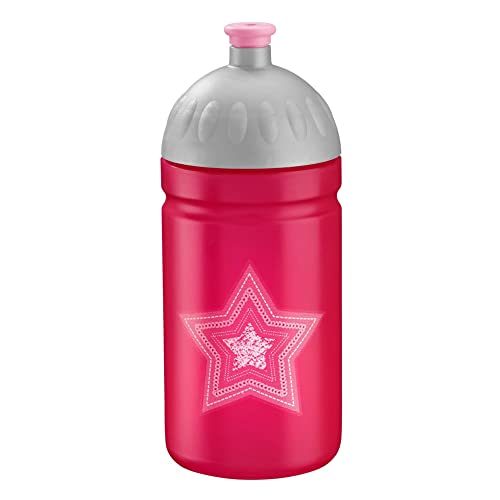 Step by Step Trinkflasche „Glamour Star“, pink, auslaufsicher, spülmaschinenfest, BPA-frei, für Schule, Kindergarten, heiße und kohlensäurehaltigen Getränke, für Mädchen, 0,5 Liter