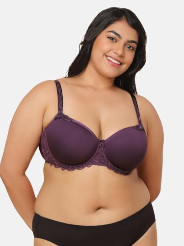 Image of Triumph Modern Finesse Bra For Women Wired Padded Spacer Cup Bra Seamless Breathable T-Shirt Bra Elegant Embroidery Full Coverage Lingerie Innovative Big Cup Support Pack Of 1