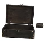 Soporte para almacenamiento de joyas: con su gran capacidad, esta caja de almacenamiento permite una variedad de de almacenamiento, para organizar joyas, monedas y otros artículos pequeños, cofre del de madera