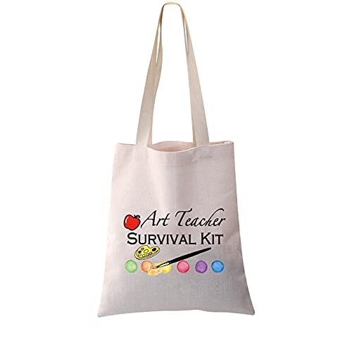 Pxtidy Art Teacher Survival Kit Makeup Bag Art Teacher Gift Teacher Bag For Teacher Appreciation Gift (Tote Bag) #TOP20