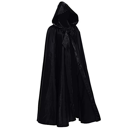 GRACEART Unisex Gotisch Lose Umhang mit Kapuze Mantel Poncho Kap (Schwarz) Cover
