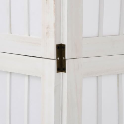 Paravent mobile pliable blanc à 6 volets pour cloison amovible de maison - 7
