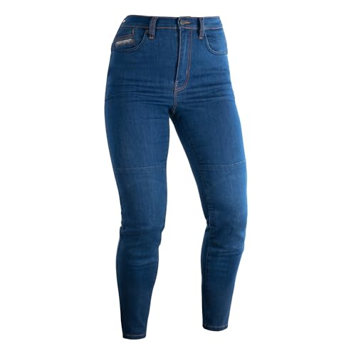 Image of Oxford Women's Original Approved AA Super Stretch Motorcycle Jeans, Mid Blue, Regular, 12
