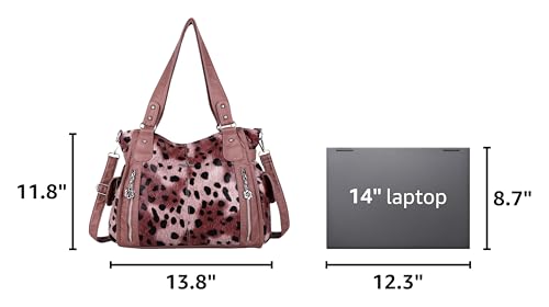 Image of Angel Kiss Handbags for Womens Top-Handle Hobo Purse Roomy Casual Shoulder Bags PU Tote Satchel Purse for Women