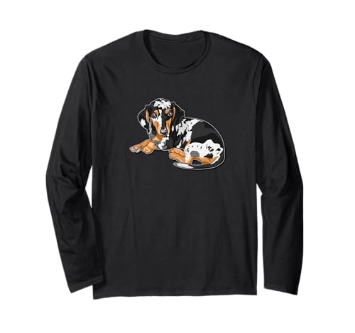 Cute Art Illustration Mens Womens Dapple Dachshund Lover Manga Larga