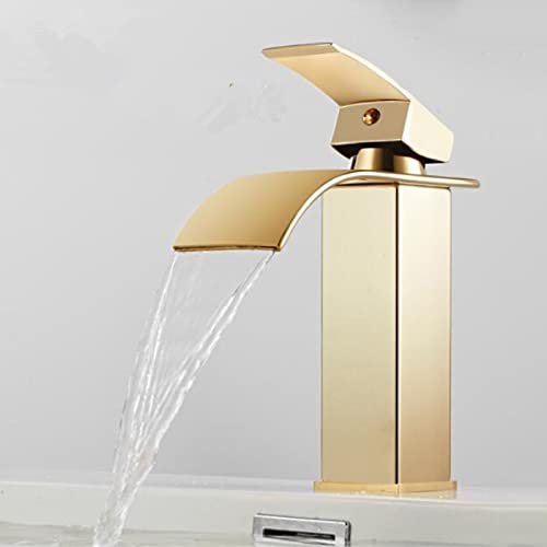Robinet cascade doré compact pour laver les mains sans éclaboussures - 5