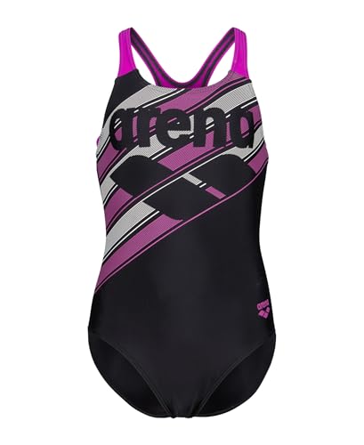 Image of ARENA Girls Feel Lines Swim Pro Back Swimsuit Uv Protection Quick Drying Kids Bathing Suit