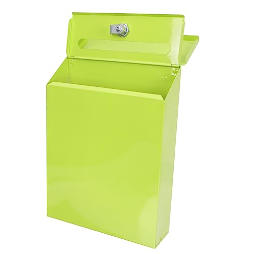 SHINEOFI Wall-mounted Letter Box Lock Green Household Suggestion Box for Home and Office Metal Mail Accessory for Secure Message Collection