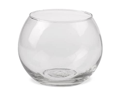 matches21 Glasvase Vase Blumenvase Kugelform Flacher Boden Pflanzgefäß Dekovase aus Glas klar 1 STK Ø 10x8 cm matches21 Glasvase Vase Blumenvase Kugelform Flacher Boden Pflanzgefäß Dekovase aus Glas klar 1 STK Ø 10x8 cm