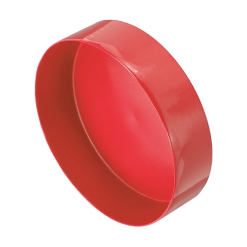 Image of uxcell 4pcs Rubber End Caps 200mm(7.9 Inch) ID Vinyl Round End Cap Cover Screw Thread Protectors Red, 50mm Height