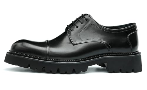 Santimon Men's Oxfords Formal Dress Genuine Leather Derby Fashion Business Causal Tuxedo Shoes Wedding Prom Shoes for Men2