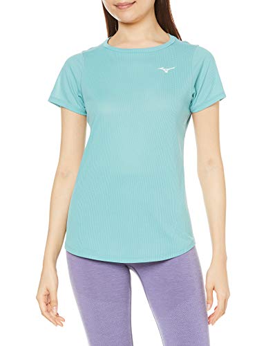 陸上 ランニングウェア ドライエアロフローTシャツ 半袖 高通気 吸汗速乾 J2MA1325 レディース ダスティーターコイズ S