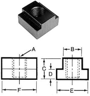 Part NO. TEC41418 TE-CO 41418, T-Slot Nut, Thread Size: 3/4-10, Slot Size: 13/16 Inch