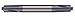 Micro 100 CRE-187-050X Corner Rounding End Mill - Double-Ended, 060" Fl, 050" Radius, 005" Max Lead-in Lenght, 3/16" Shank Dia, 2" OAL, AlTiN