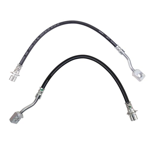 TRQ Rear Brake Hose Set Driver & Passenger Side Compatible with 2007-2010 Chevrolet Silverado 2500 HD Silverado 3500 HD 2007 Suburban 2500 GMC Sierra 2500 HD Sierra 3500 HD Yukon XL 2500
