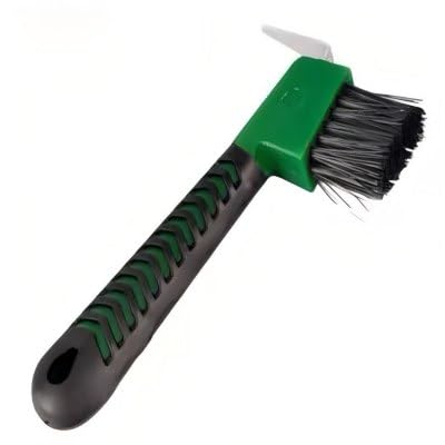 YoJinXtra Hoof Pick with Brush for Horses, Durable Horse Hoof Cleaner with Soft Rubber Handle, Portable Hoof Picks & Scraper, Essential Horse Grooming Supplies