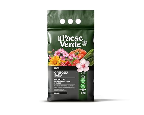 Il Paese Verde - Brave Crescita Sana 4kg - Concime Organico Biologico con Micorrize - Concime Universale Adatto ad Ogni Pianta - Favorisce la Radicazione - Migliora la Salute delle Piante