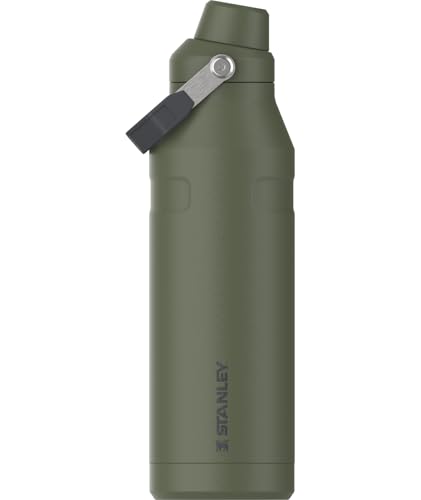 Image of STANLEY IceFlow Fast Flow Bottle, 50 oz, Dried Pine | Angled Spout Lid | Lightweight and Leakproof for Travel and Sports | Easy Carry Handle | Insulated Stainless Steel | BPA-Free