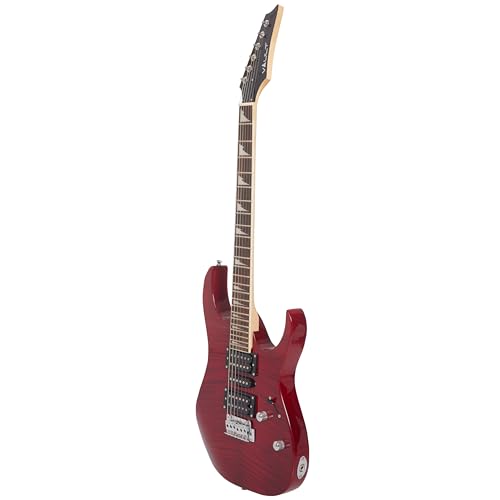 Image of VAULT RG1 Soloist Premium Basswood Electric Guitar (Red, Indian Laurel Fretboard)