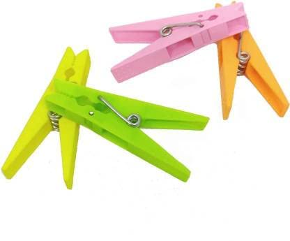 Sejas Collection Plastic Clips Pegs Strong Grip Pack of 36 (Multicolor)