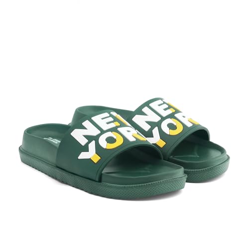 Image of ASIAN Slider-75 Kids Slippers | Lightweight, Soft Cushioning, Anti-Slip Grip for Daily & Travel Wear | Ideal for Boys & Girls Olive