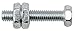 De-Sta-Co Clamp Accessories, Hex Head Assemblies With Locknuts, 3/8-16 thd., 5.00 Lg., Steel (1 Each)