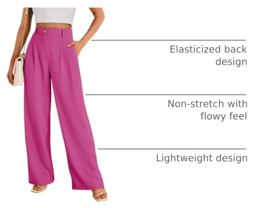 Image of LILLUSORY Womens Wide Leg Dress Work Flowy Pants Business Casual Outfits
