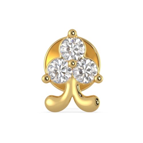 Malabar Gold & Diamonds Yellow Gold Nose Pin for Women 22 k | 22k BIS Hallmark (916) Nose Stud for Women and Girls with Piercing - Image 2