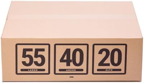 TELECAJAS | 10 Boxes 55 x 40 x 20 cm Sturdy Cardboard Rectangular...