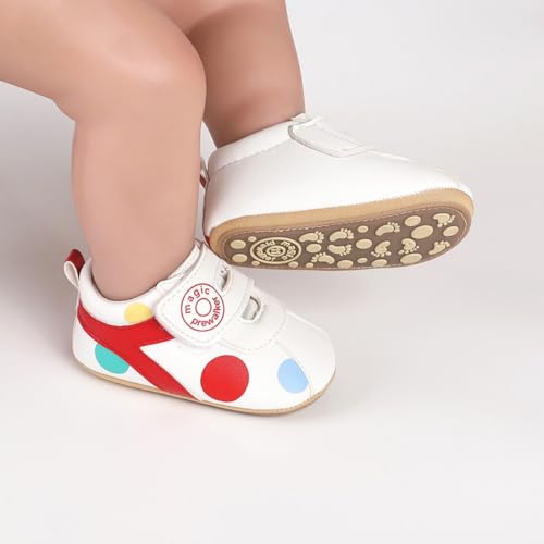 Image of Baby Boys Girls Sneakers Toddler Non-Slip Soft Rubber Sole First Walking Shoes Infant Newborn Crib Dress Shoes
