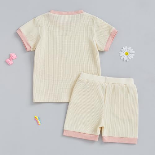 Big Sis Little Sis Matching Outfits Toddler Baby Girl Bow Embroidery Shirt Shorts Infant Summer Clothes4