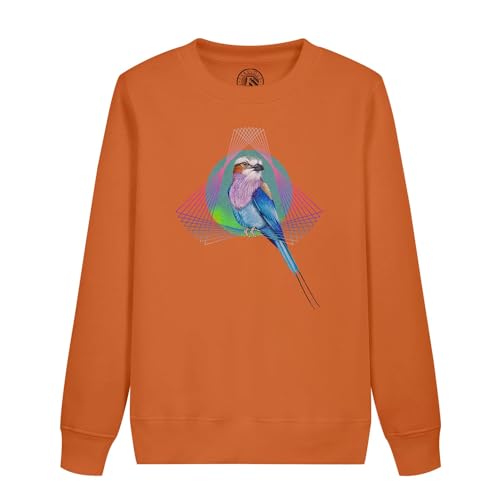 Sweatshirt enfant lilac au design vintage de roller et oiseau